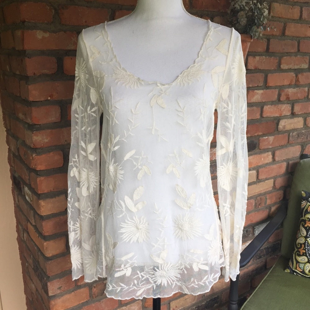 Anthropologie Everleigh Snowblossom Blouse - Picture 2 of 7